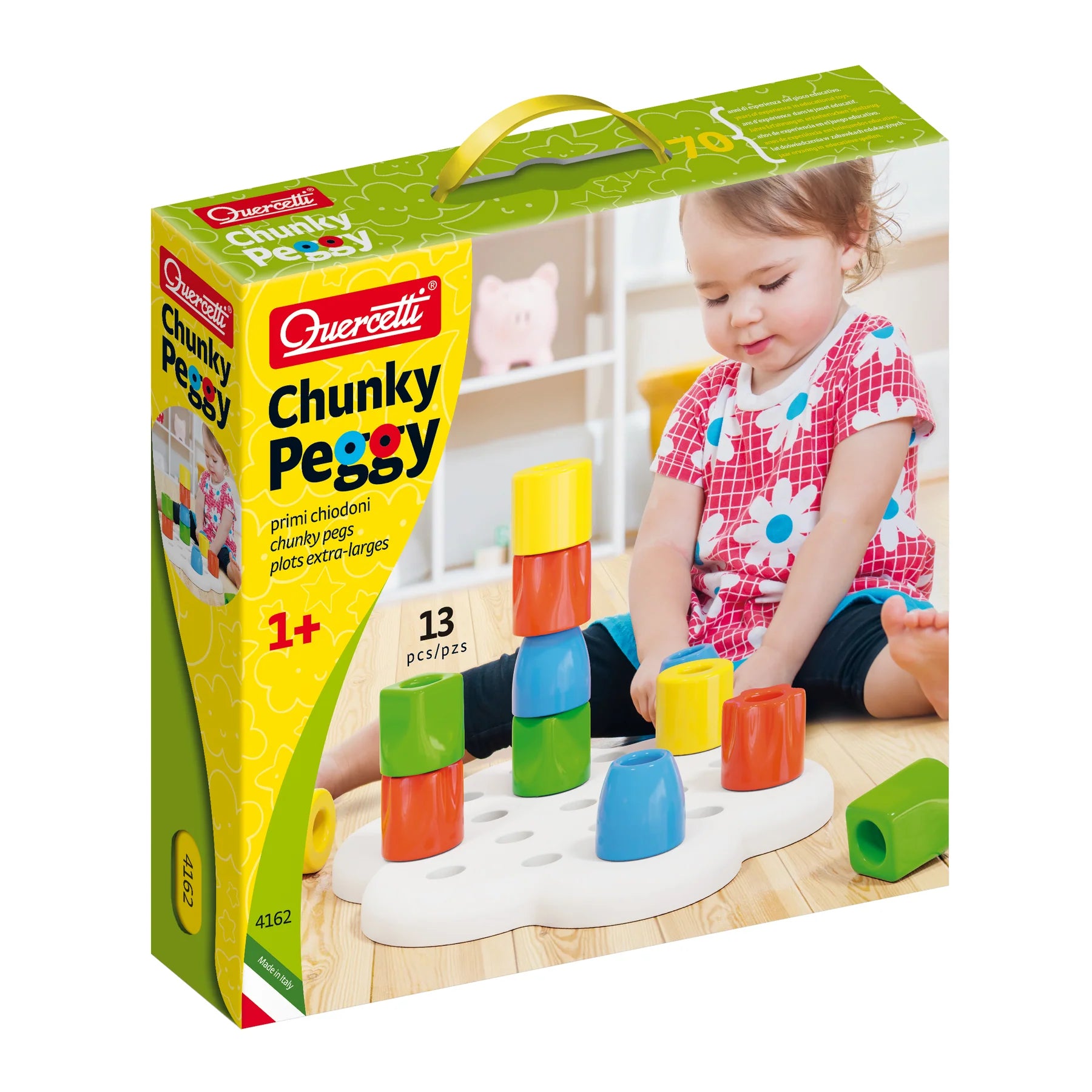 Tomfoolery Toys | Quercetti Chunky Peggy 13pcs