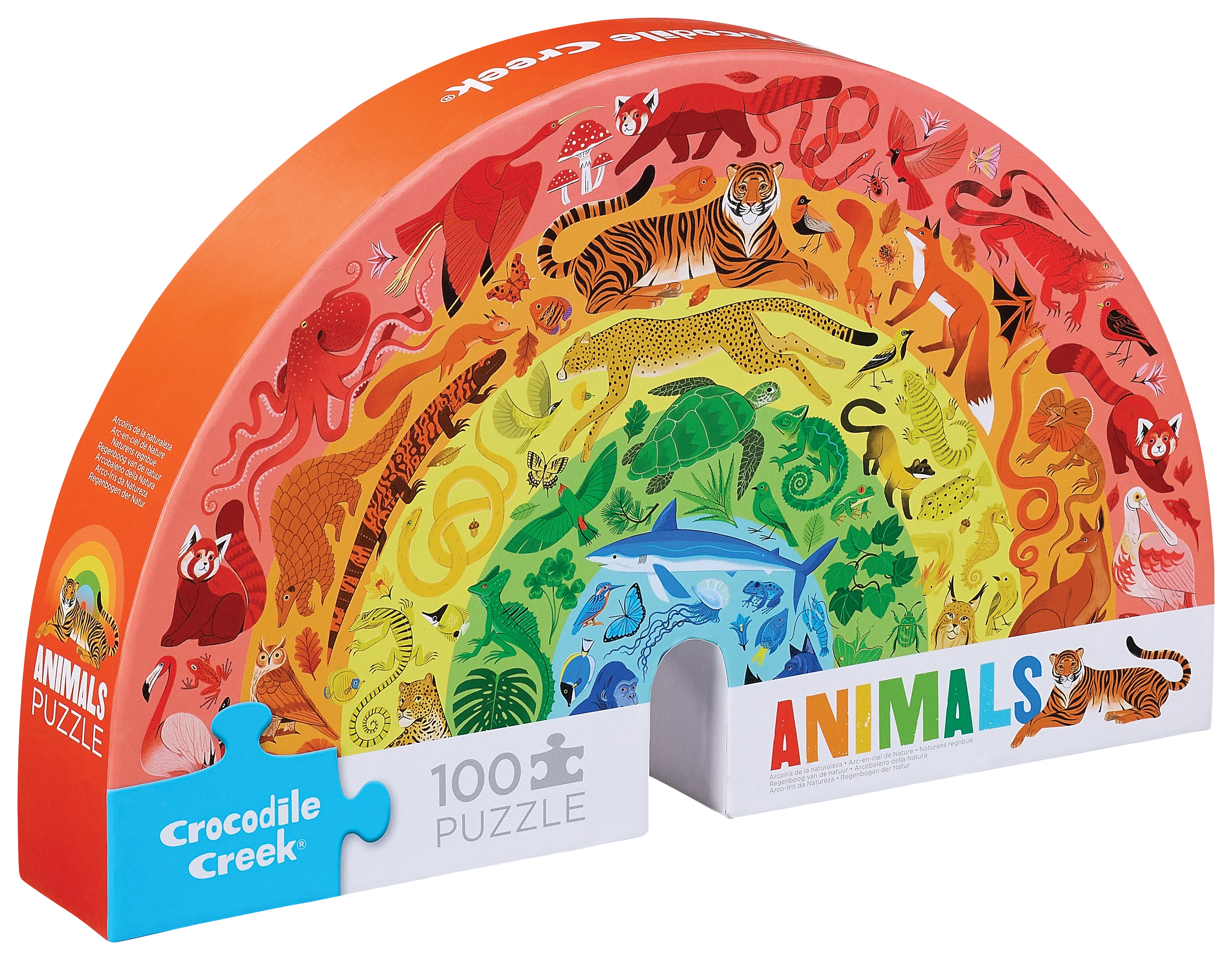 Tomfoolery Toys | Rainbow Animals 100pc Puzzle