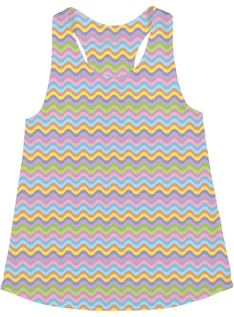 Spring Waves Racer Back Tank Cover