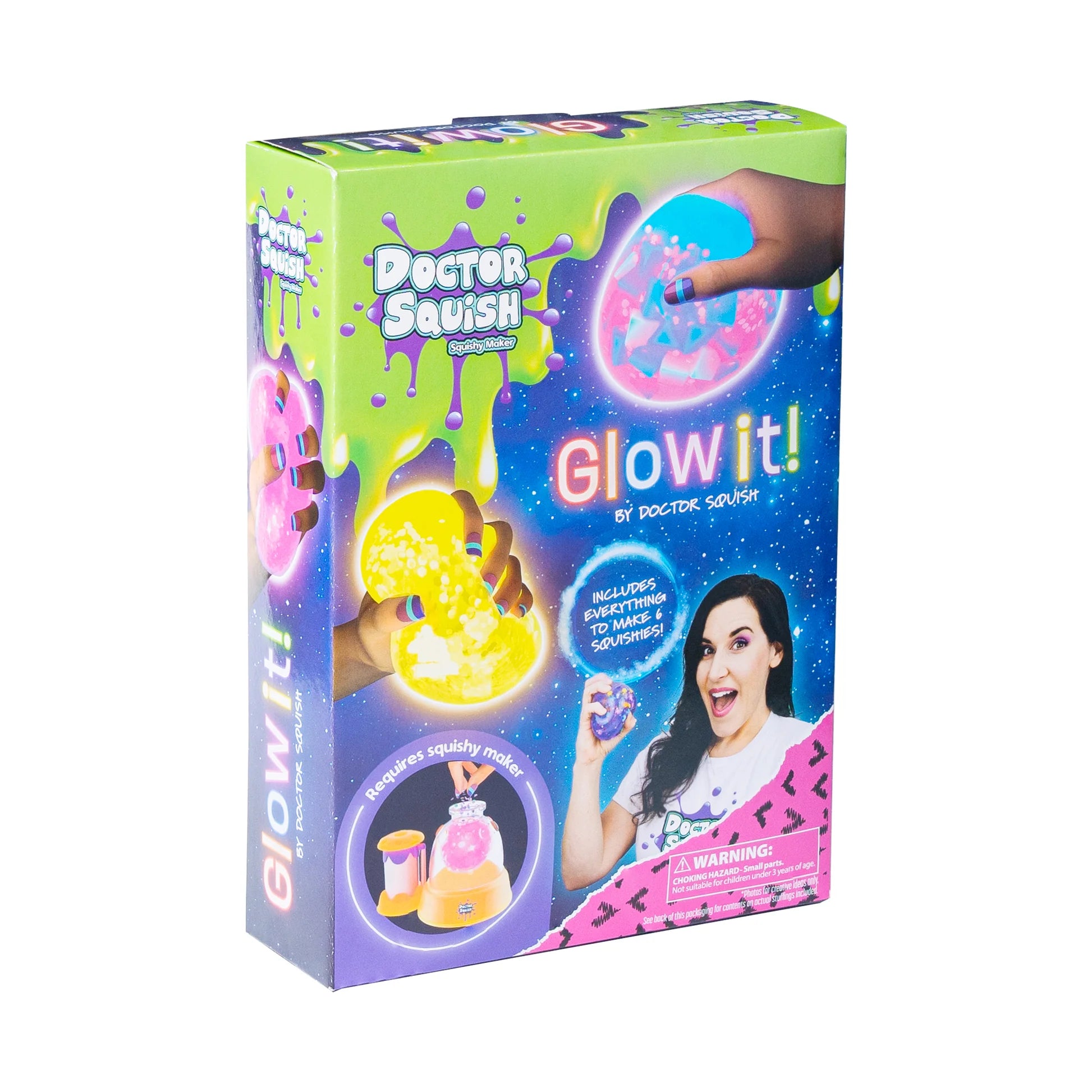 Tomfoolery Toys | Dr Squish Squishy Pack Refill, Glow-It Edition