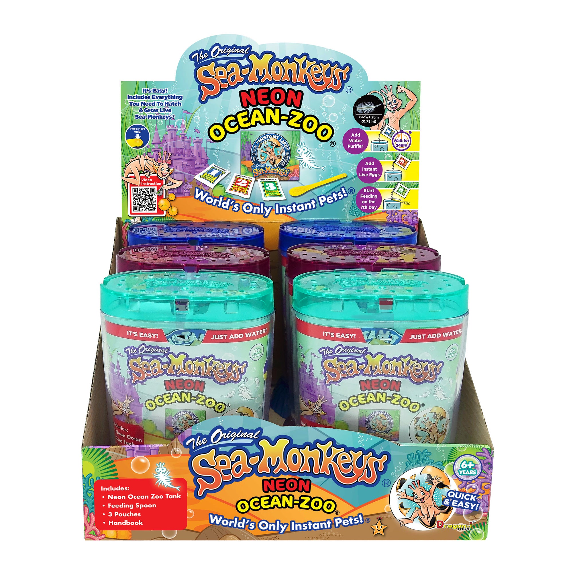Tomfoolery Toys | Sea Monkeys Neon Ocean Zoo