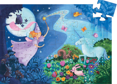 Fairy & Unicorn Silhouette Puzzle Preview #2