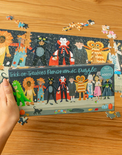 Trick-Or-Treaters 400pc Panoramic Puzzle Preview #2