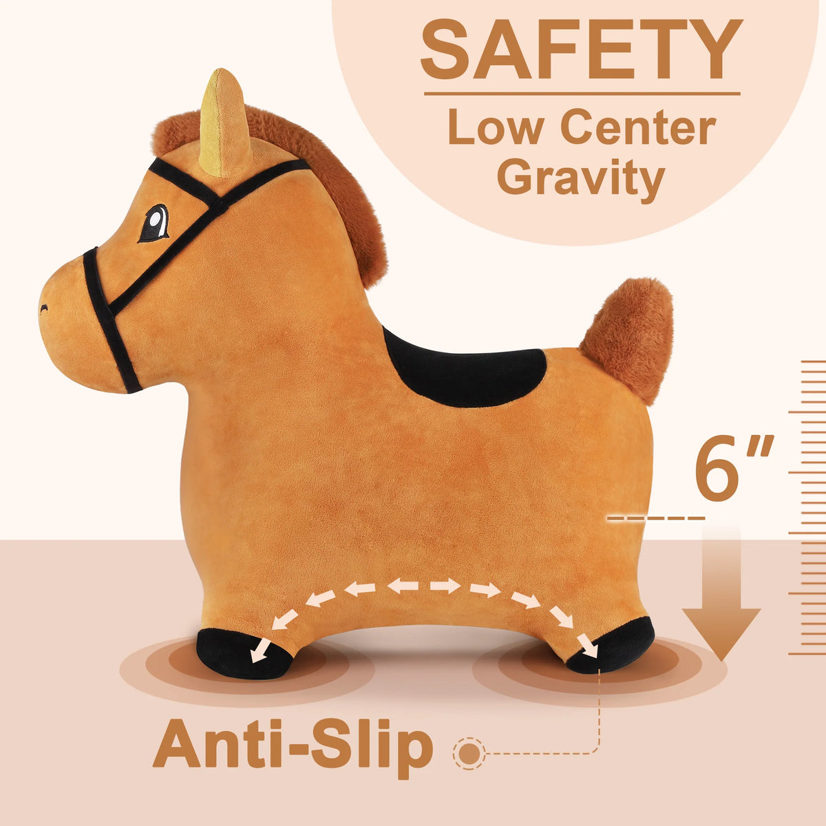 Bouncy Brown Horse Cover