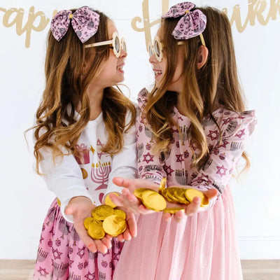 Hanukkah Tulle Bow Clip Preview #2