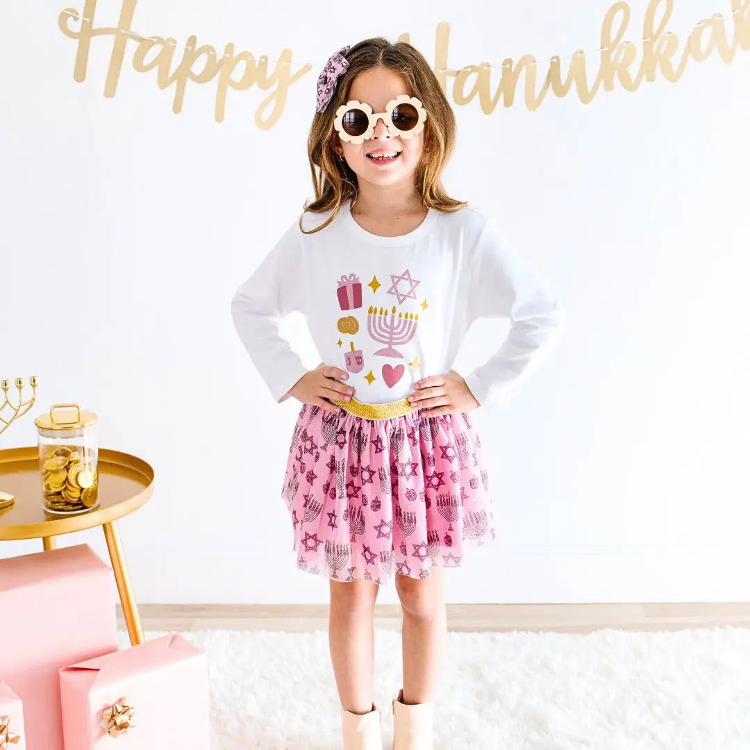 Tomfoolery Toys | Hanukkah Blush Pink Tutu