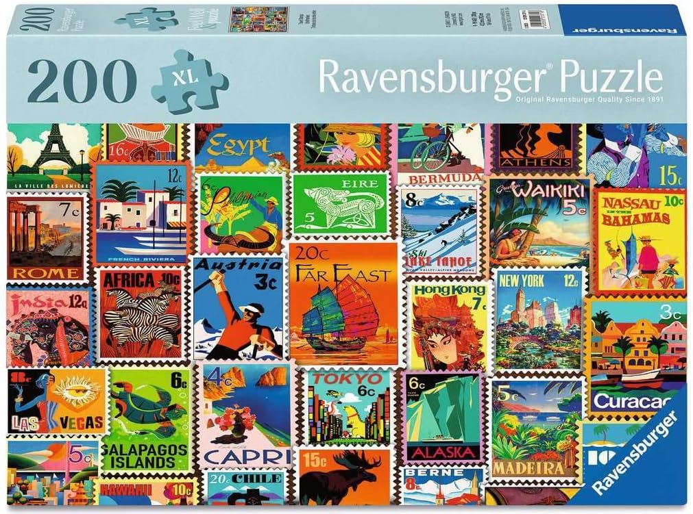 Tomfoolery Toys | Travel Stamps 200pc Puzzle