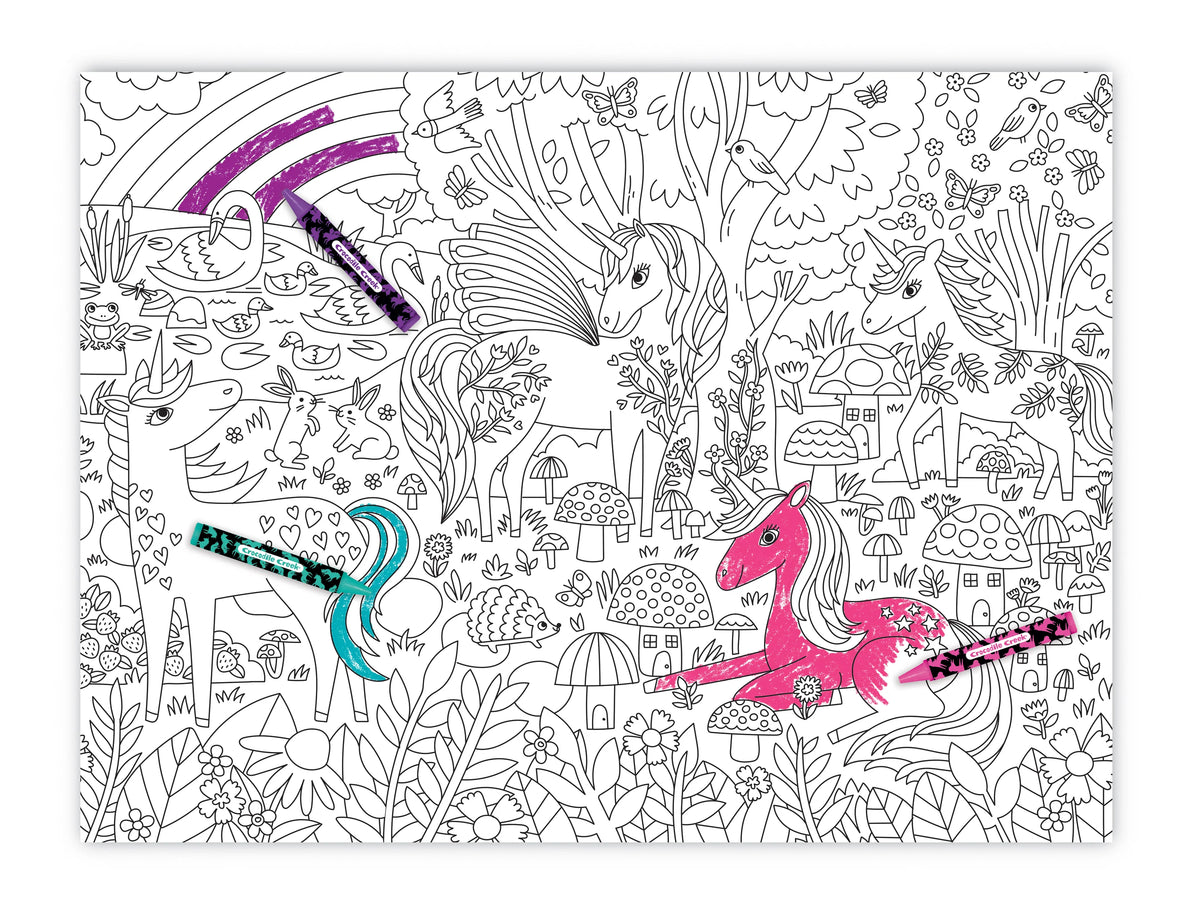 Unicorn Dreams Coloring Poster Cover
