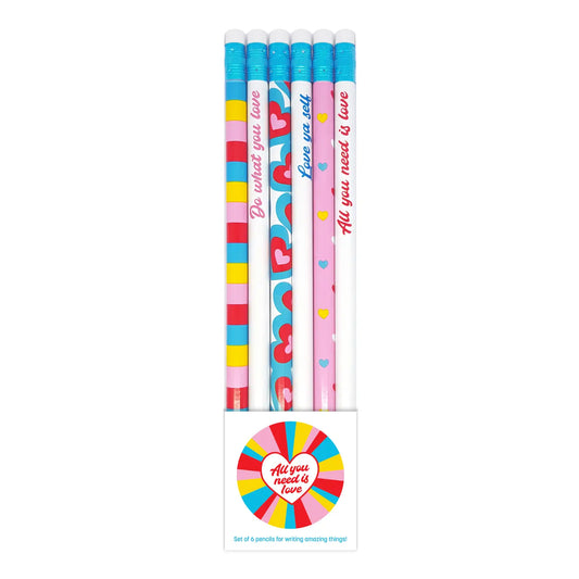 Tomfoolery Toys | All You Need Is Love Pencil Set