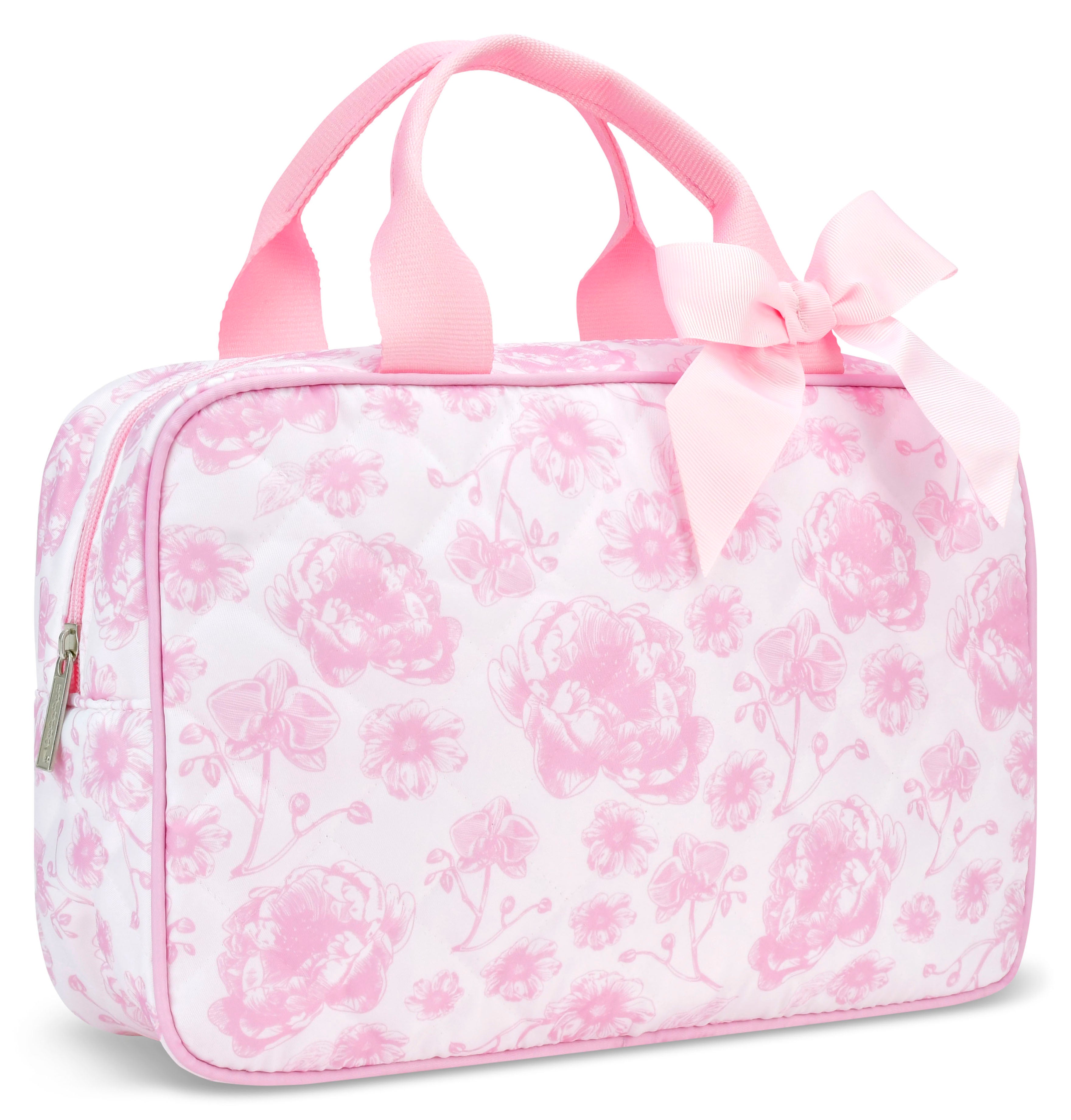 Tomfoolery Toys | Pretty Pink Toile Large Cosmetic Bag