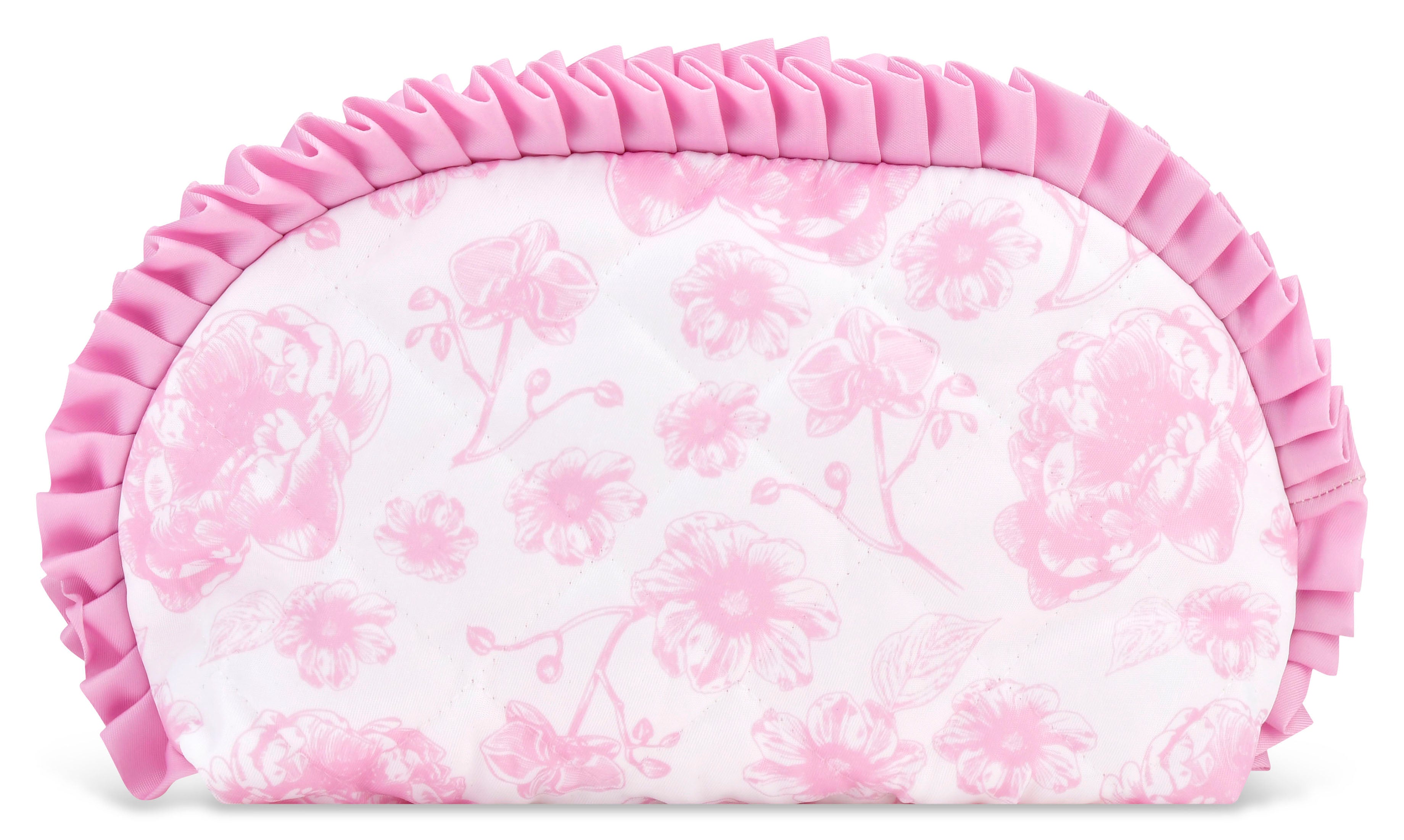 Tomfoolery Toys | Pretty Pink Toile Oval Cosmetic Bag