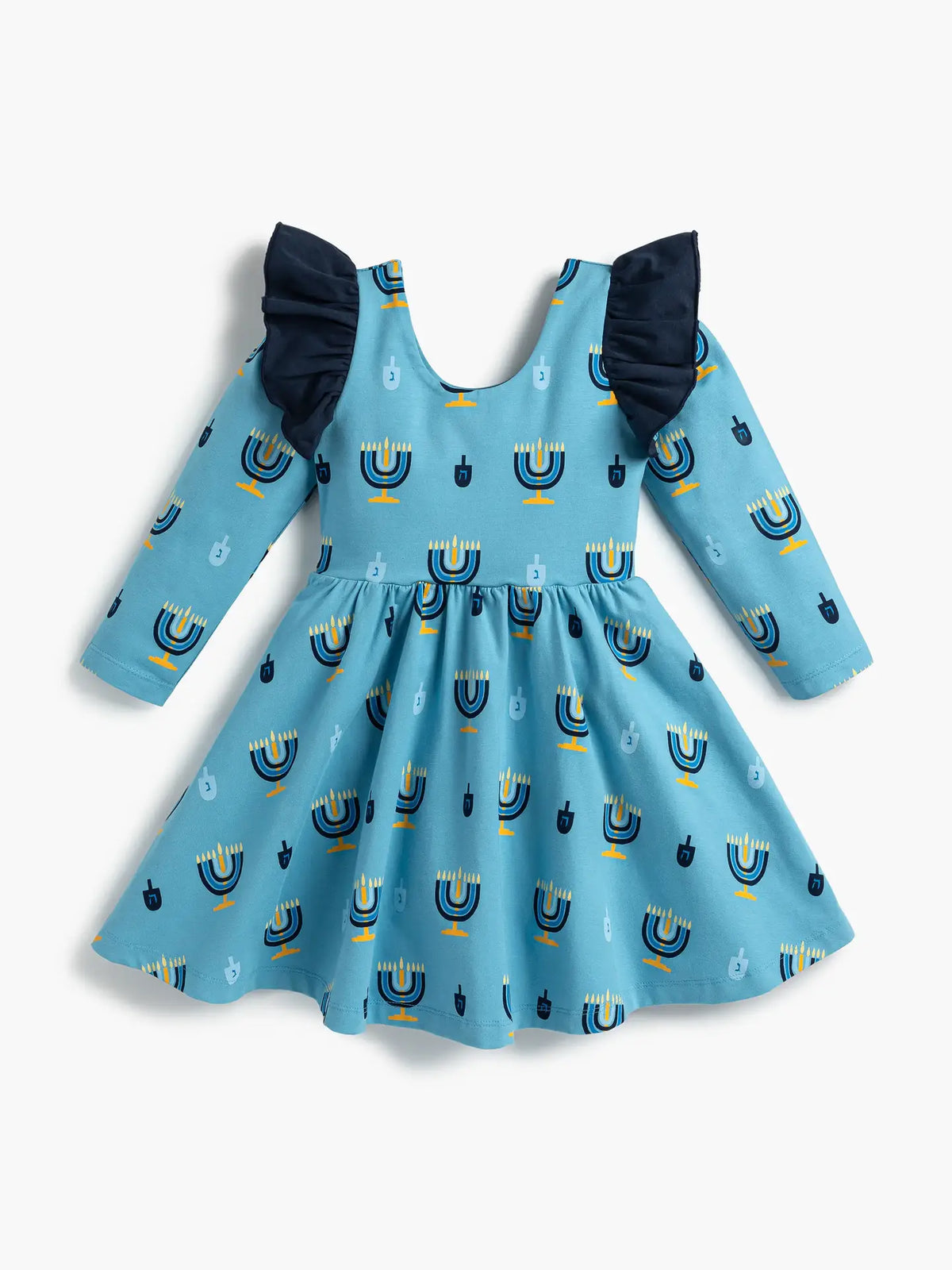 Hanukkah Celebration Ruffle Let's Dance Dress Cover