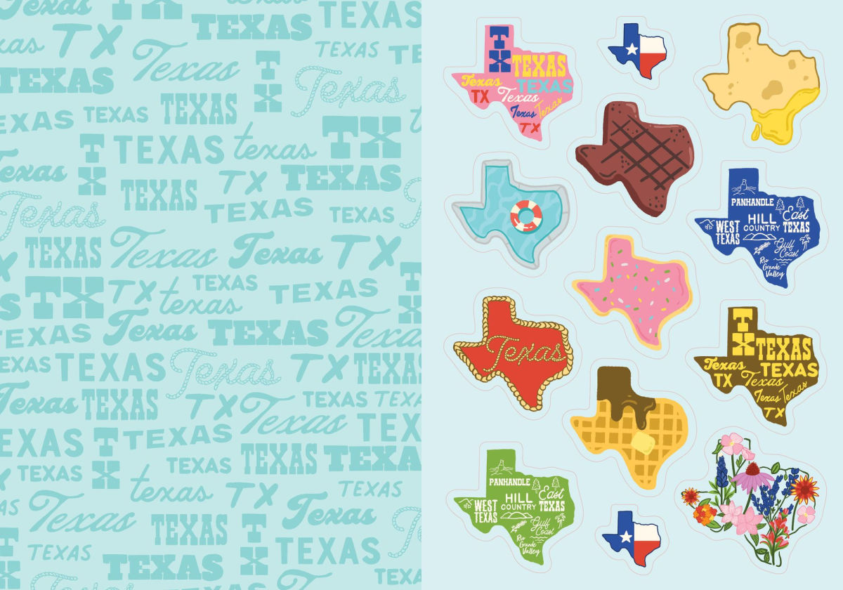 I Love Texas Sticker Book Cover