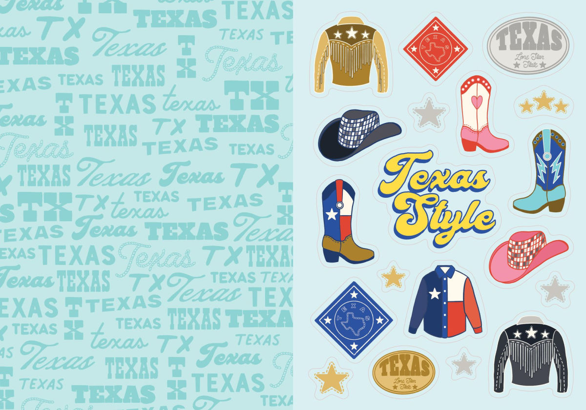 I Love Texas Sticker Book Cover