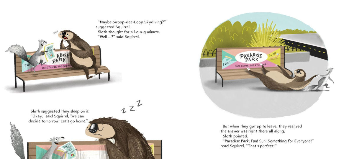 Sloth and Squirrel on Vacation Cover