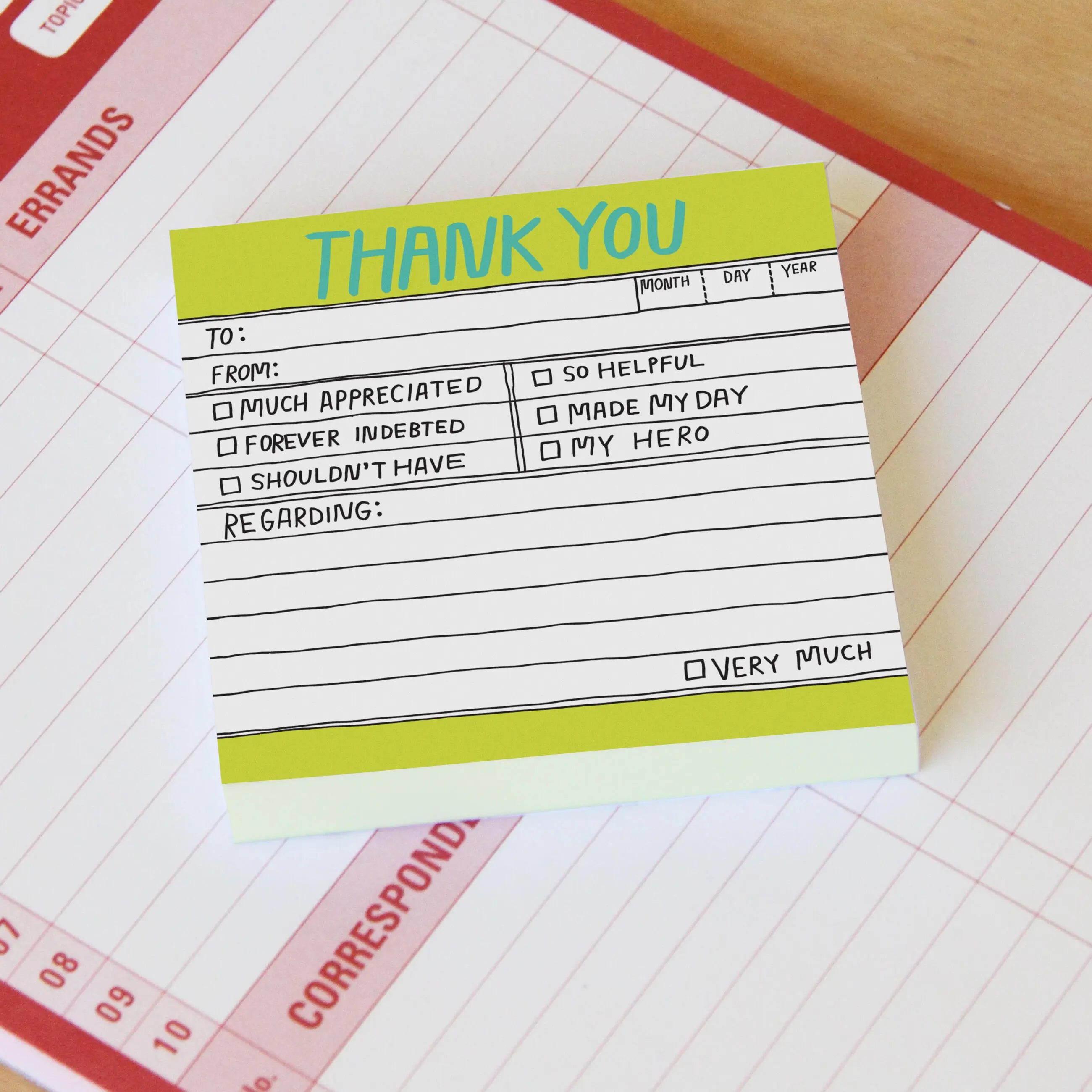 Tomfoolery Toys | Hand-Lettered Thank You Sticky Notes