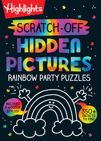 Scratch-Off Hidden Pictures Rainbow Party Puzzles Cover