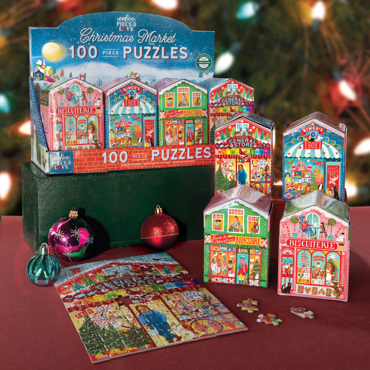 Christmas Market 100pc Puzzles Assrt Cover