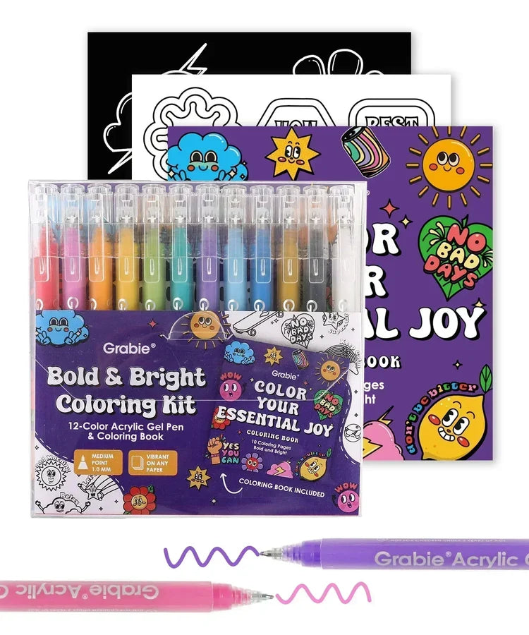 Tomfoolery Toys | Bold & Bright Coloring Kit: Essential Color