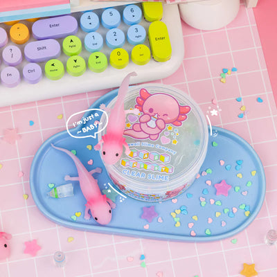 Baby Axolotl Clear Slime Preview #1