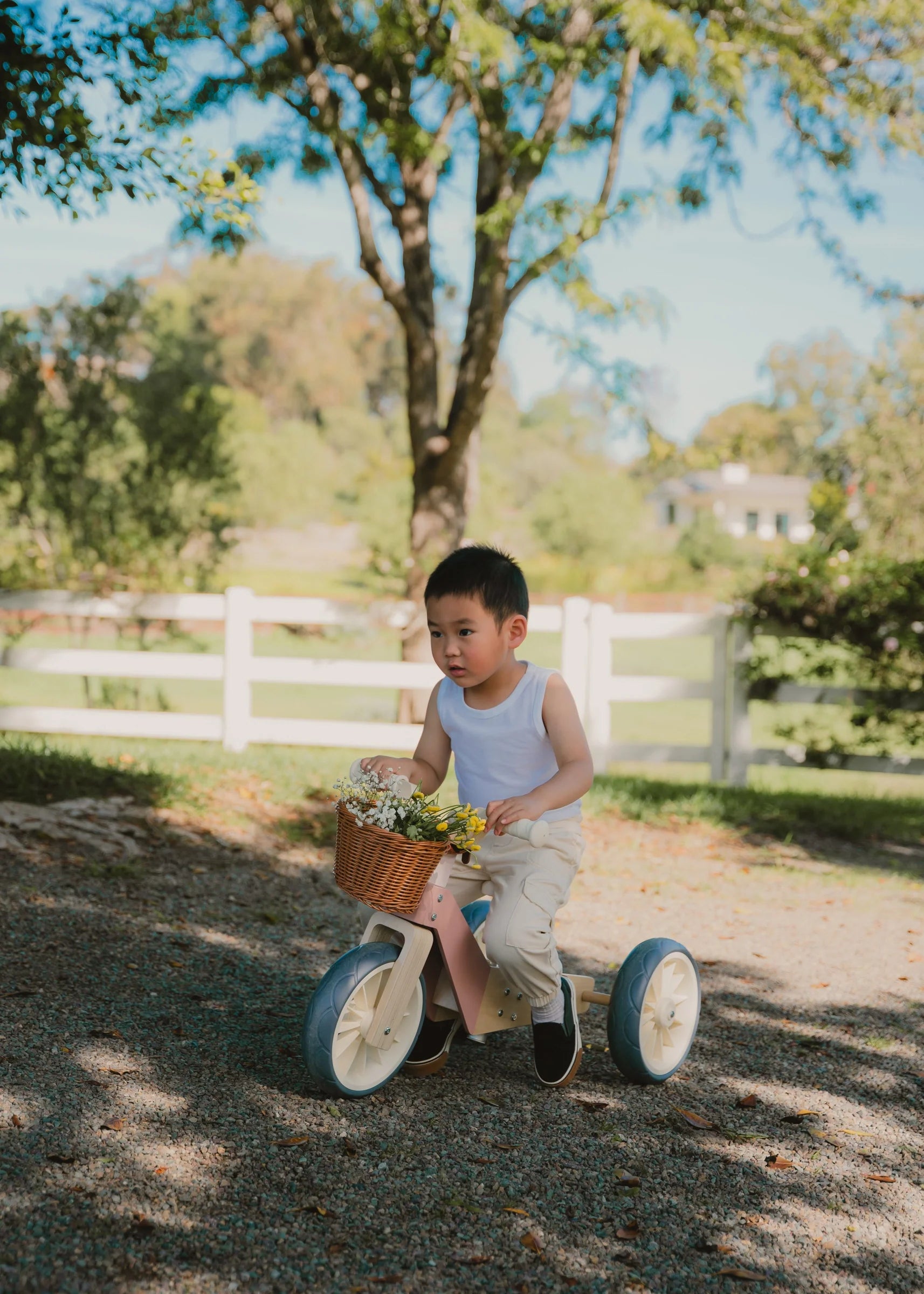 Tomfoolery Toys | Evolutive Wooden Balance Bike 3-in-1 ( Petunia )