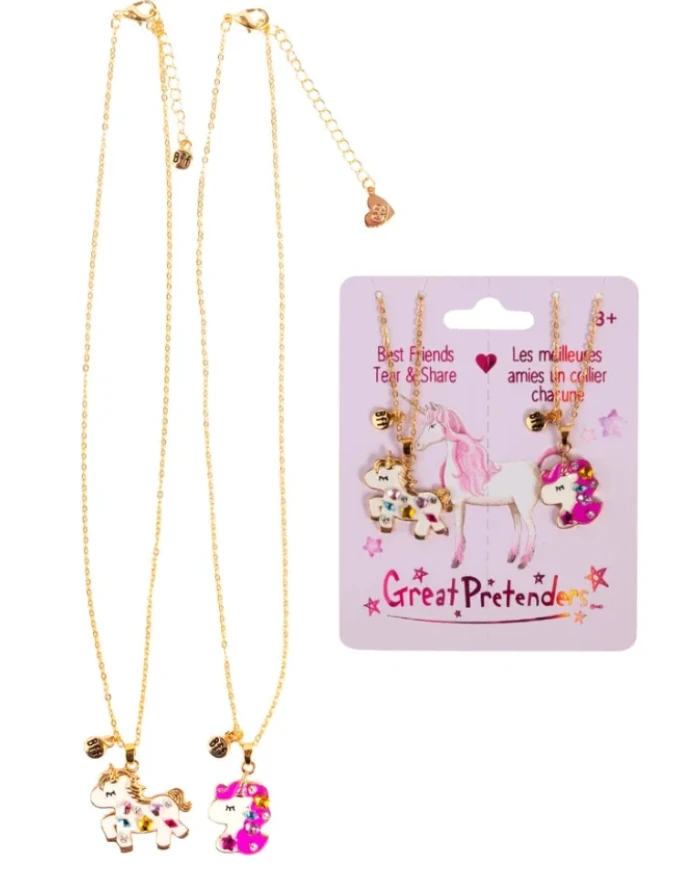 Tomfoolery Toys | Bejewelled Unicorns Tear & Share Necklaces