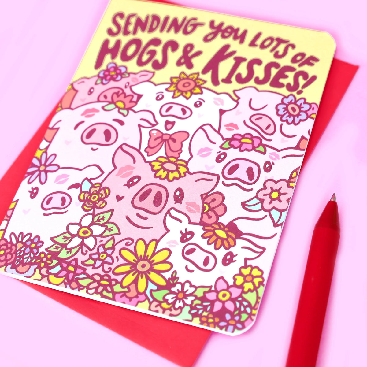 Hogs and Kisses Card Cover
