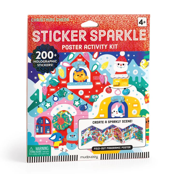 Tomfoolery Toys | Christmas Cheer Sticker Sparkle Activity Kit