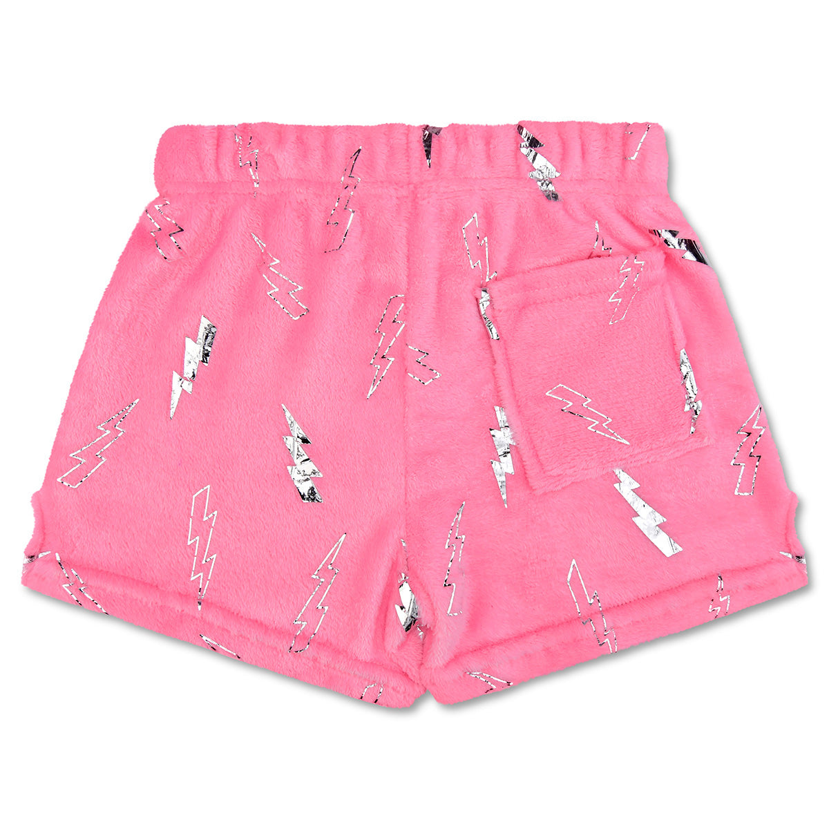 Pink Foil Lightning Plush Shorts Cover