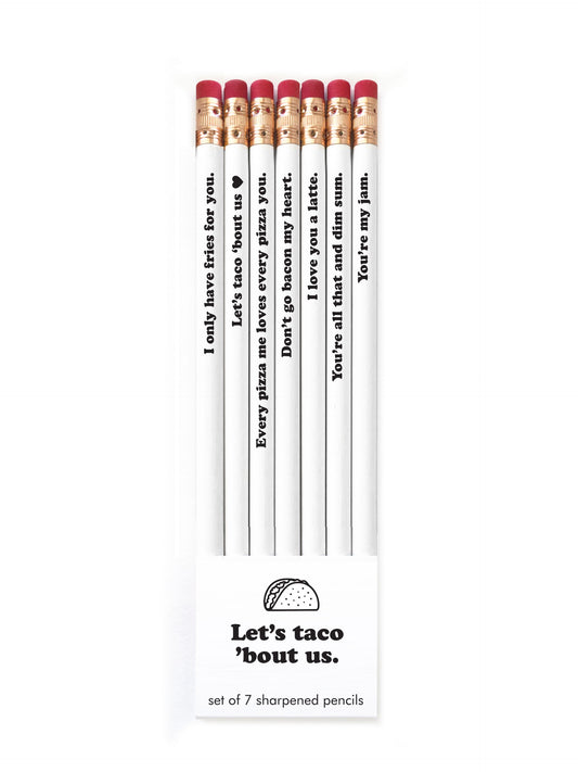 Tomfoolery Toys | Lets Taco Bout Us Pencil Set