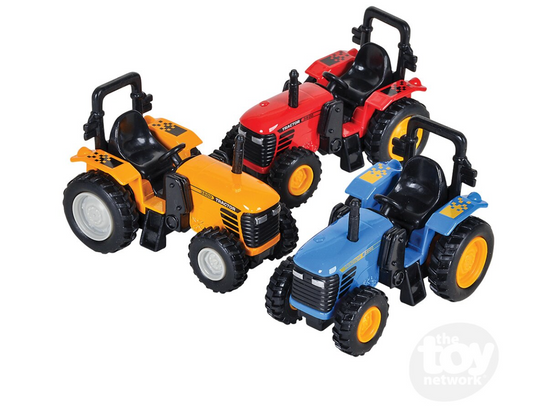 Tomfoolery Toys | Die-Cast Pull Back Farm Tractor