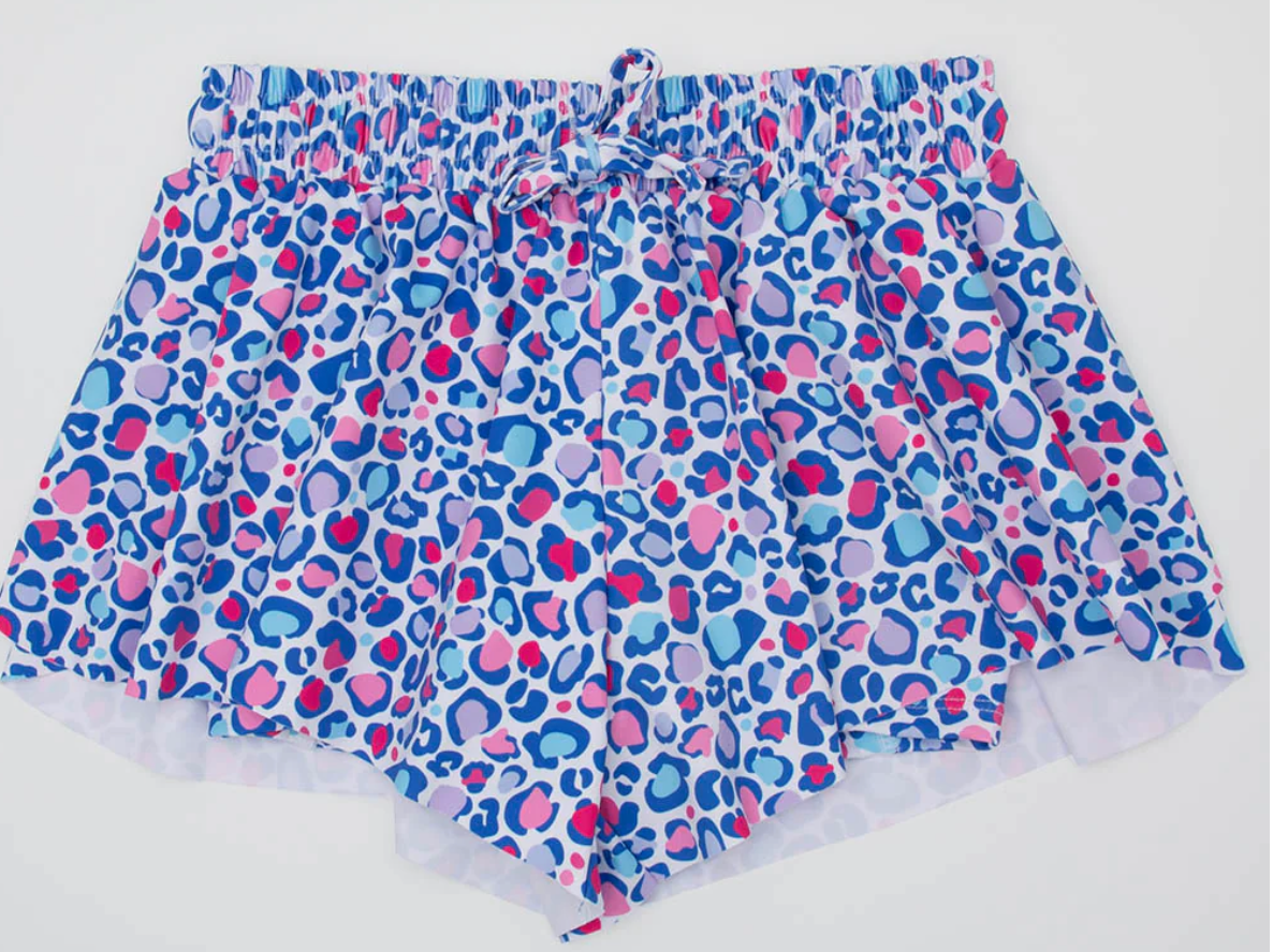 Leopard Chic Butterfly Flowy Shorts Cover