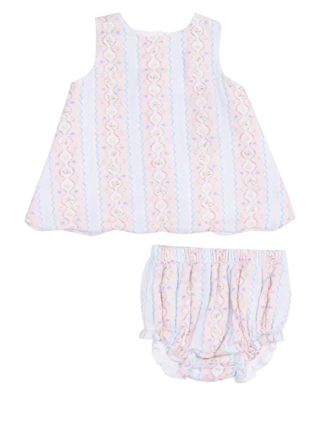 Ogee Floral Scallop Top & Bloomer Cover
