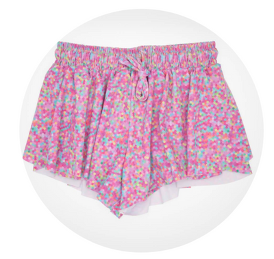 Confetti Stars Butterfly Flowy Shorts Preview #1