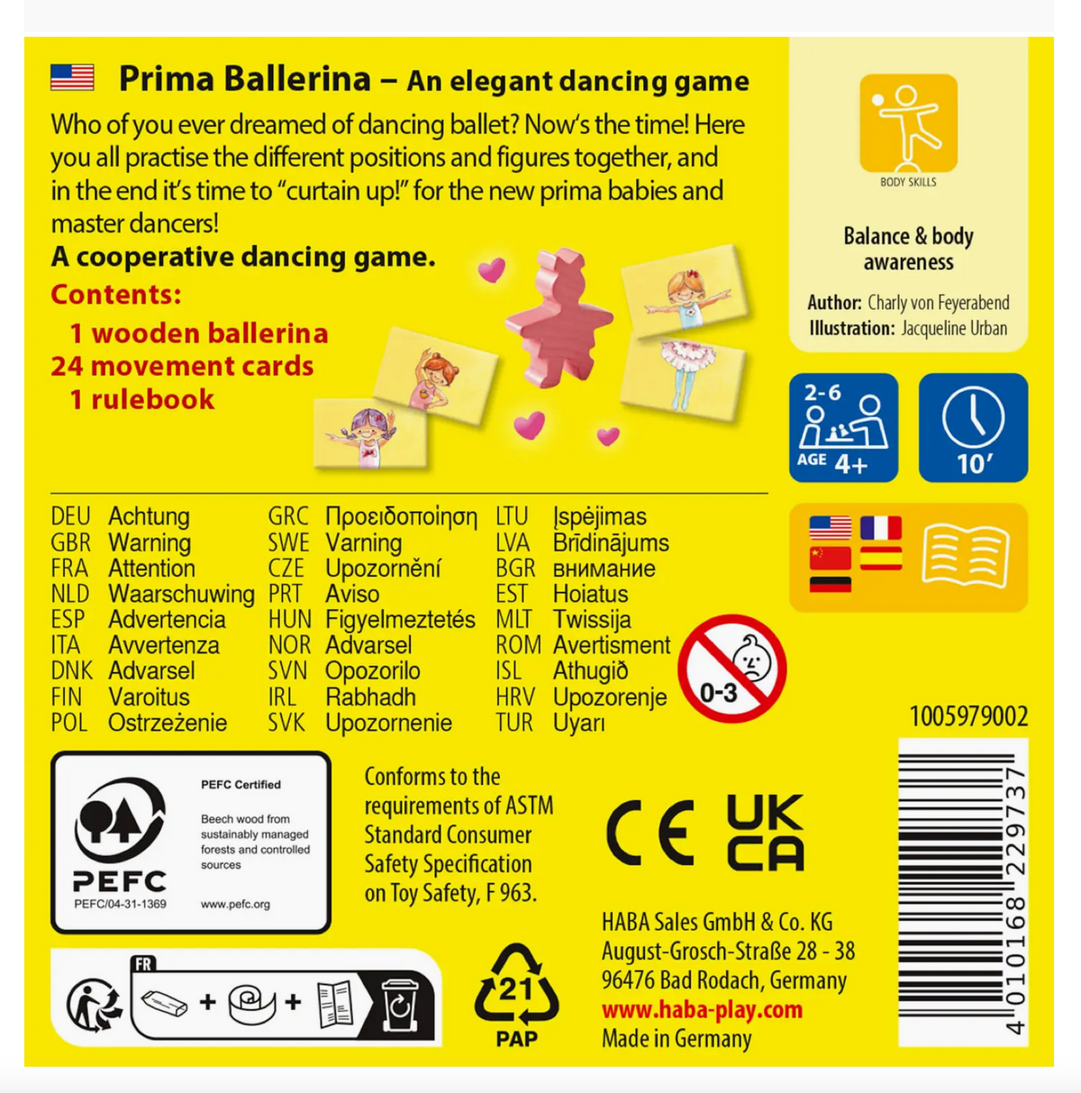 Prima Ballerina Mini Board Game Cover