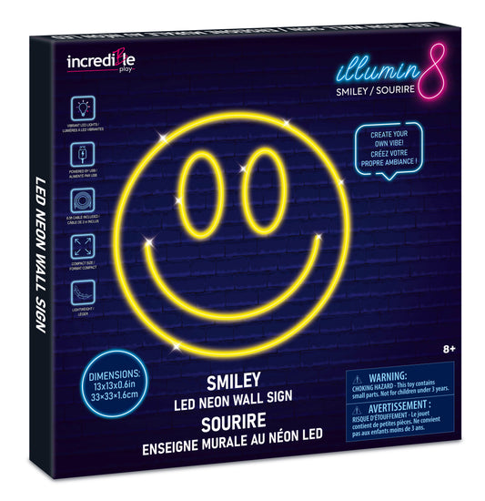 Tomfoolery Toys | Smiley Neon LED Sign