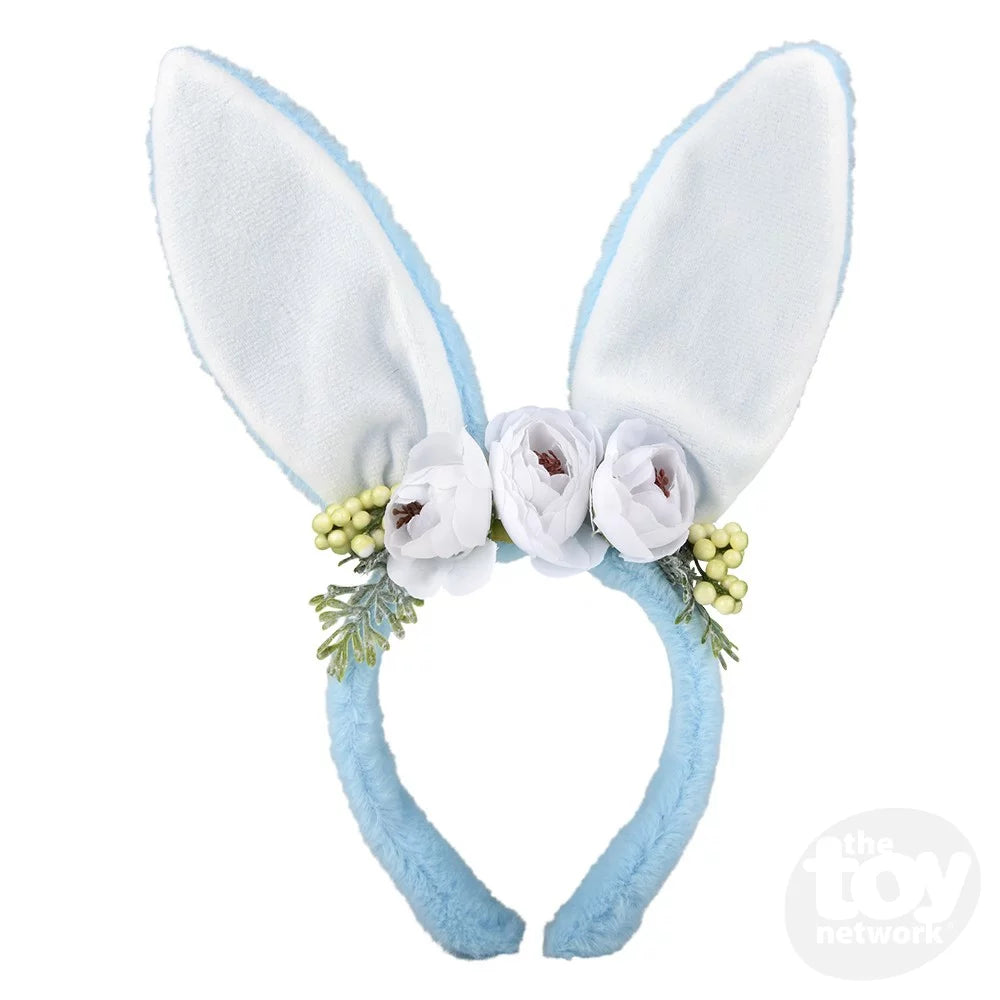 Plush Bunny Ears w/ Flowers Cover