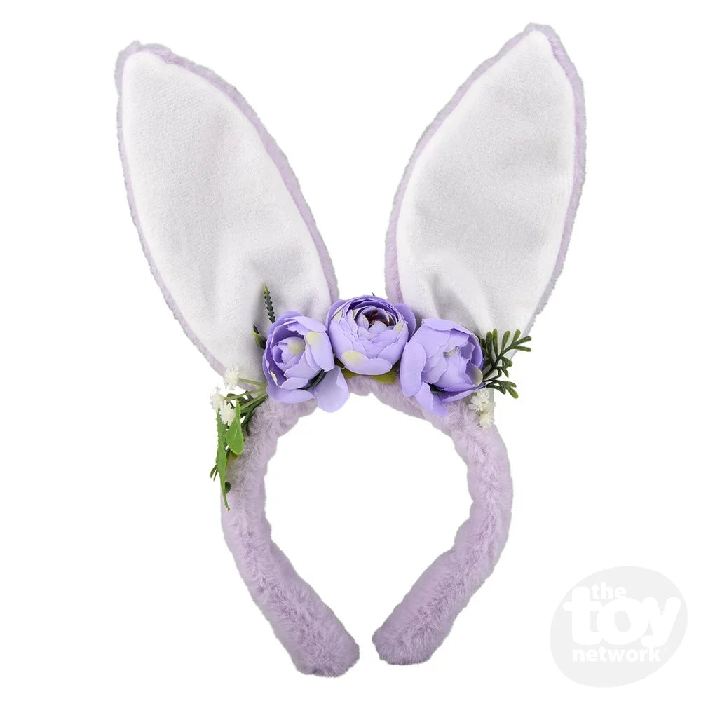 Plush Bunny Ears w/ Flowers Cover