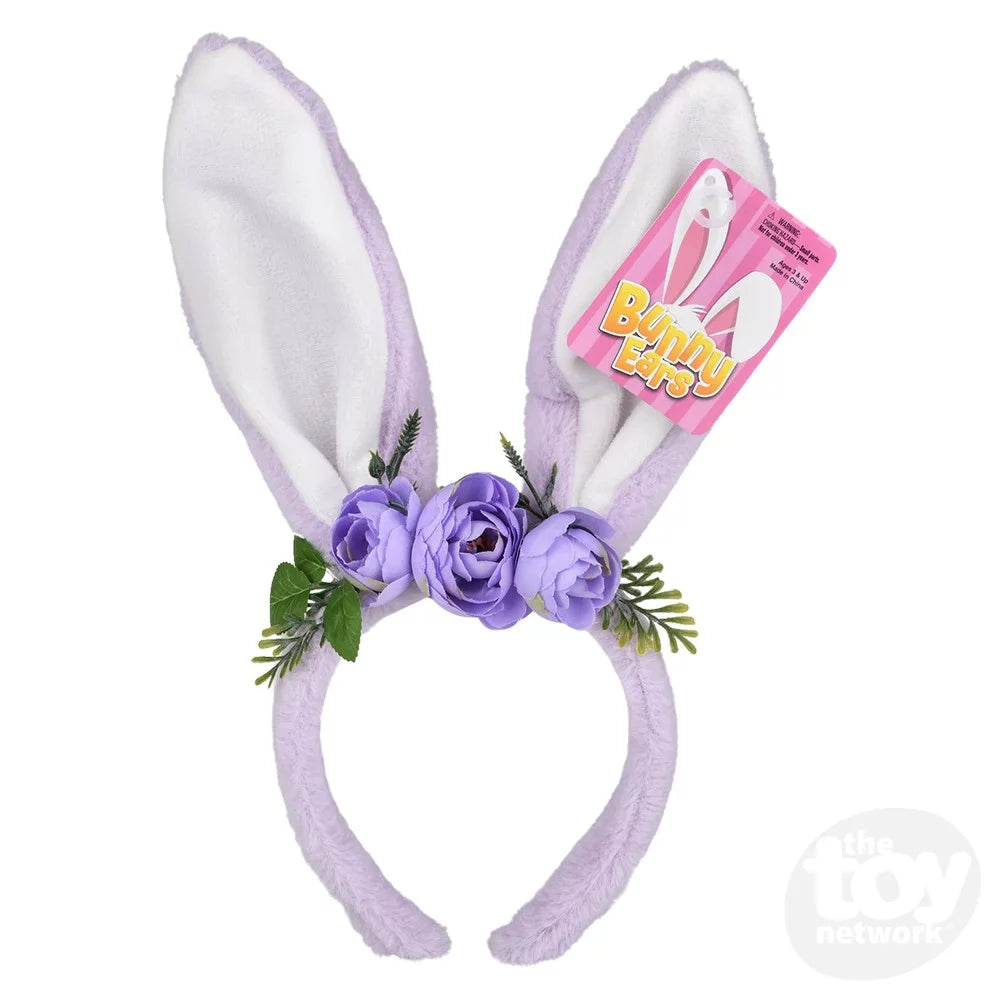 Plush Bunny Ears w/ Flowers Cover