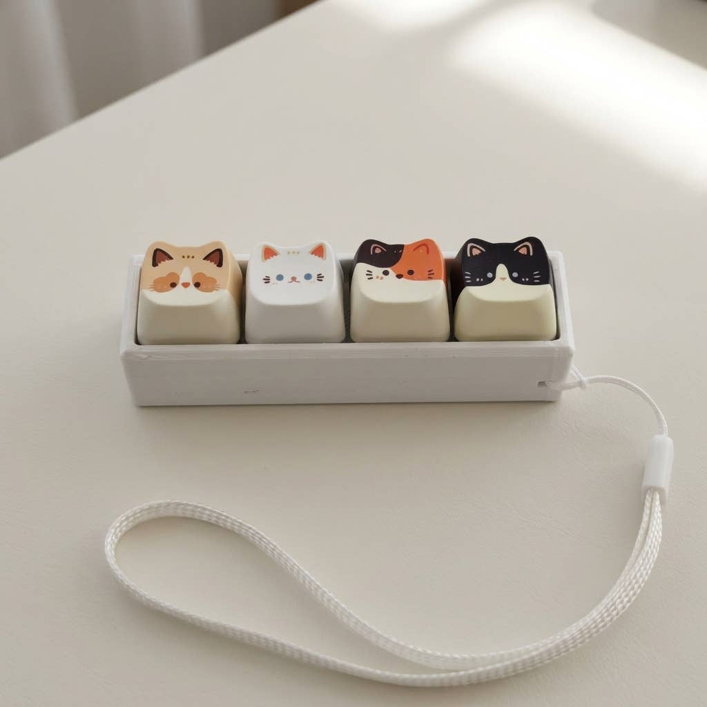 Tomfoolery Toys | Cat Keycap Bag Charm 3 key caps