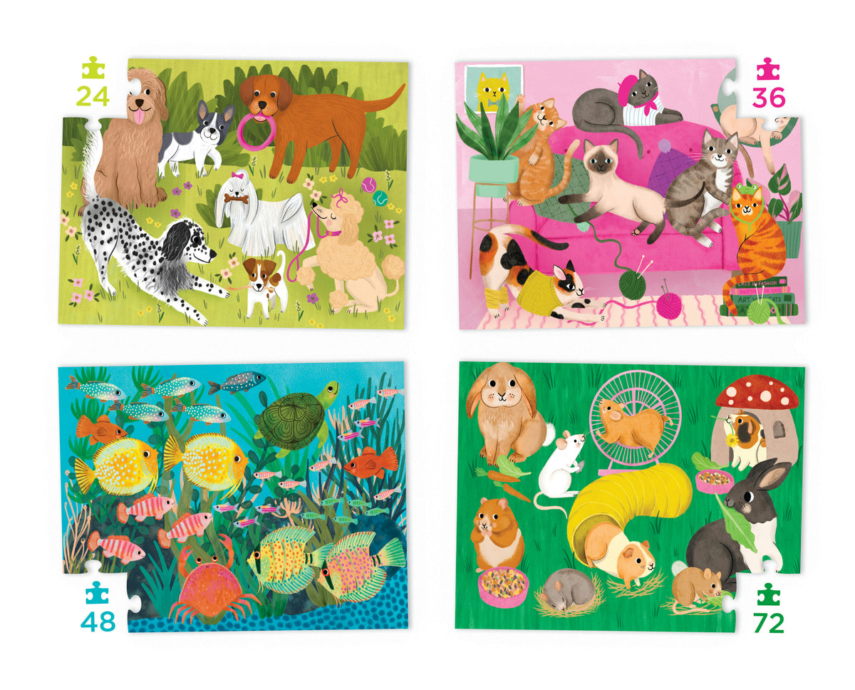 Playful Pets Four Puzzles Cover