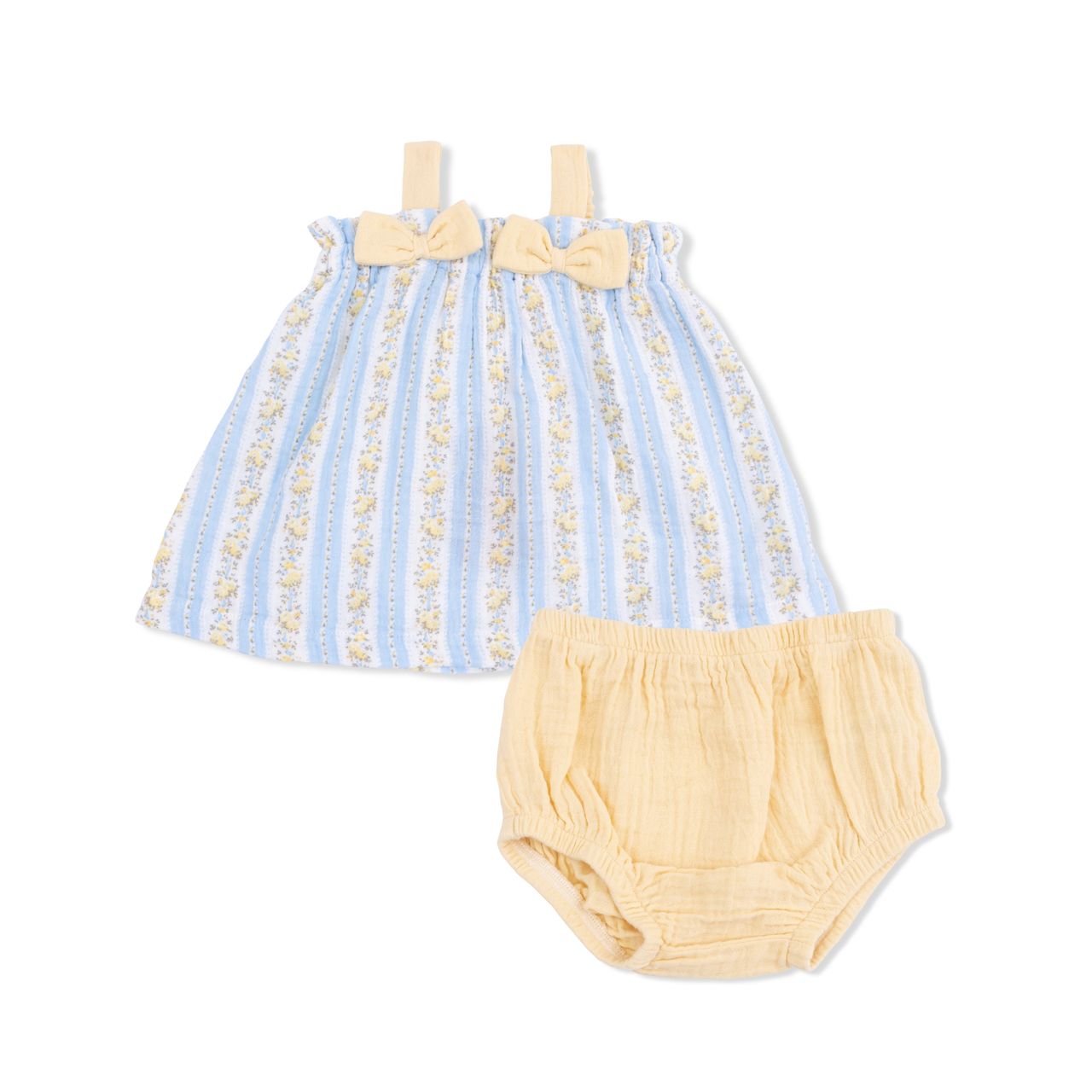 Tomfoolery Toys | Odalys Floral Stripe Top With Bows and Bloomer