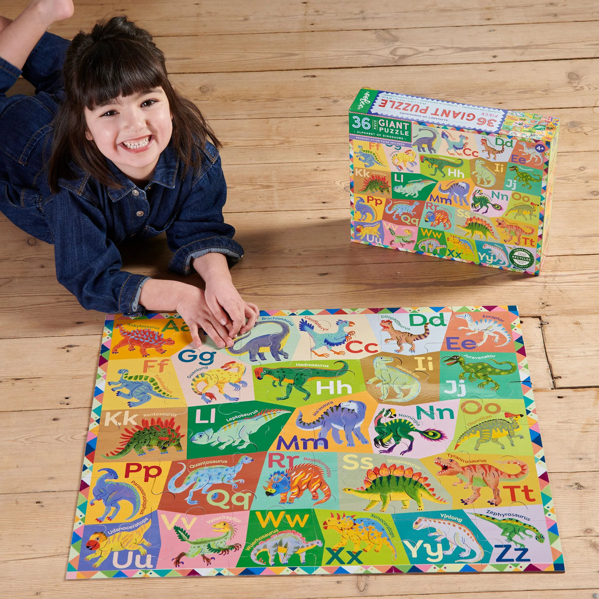 Alphabet of Dinosaurs 36pc Giant Puzzle Cover