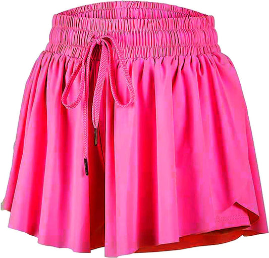 Tomfoolery Toys | Neon Pink Butterfly Flowy Shorts