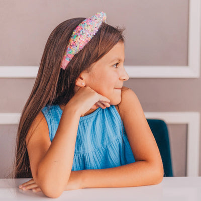 Rainbow Sequin Knot Headband Preview #2
