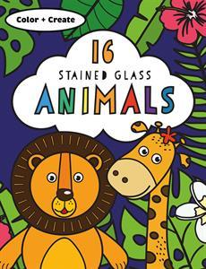 Tomfoolery Toys | Animals Stained Glass Coloring Book