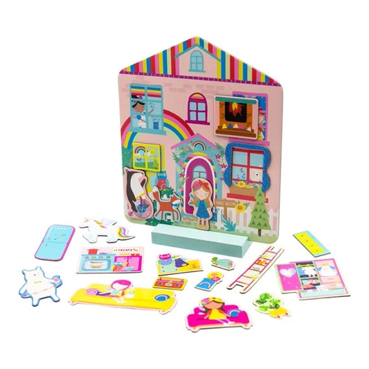 Tomfoolery Toys | Magnetic Rainbow Fairy Doll House
