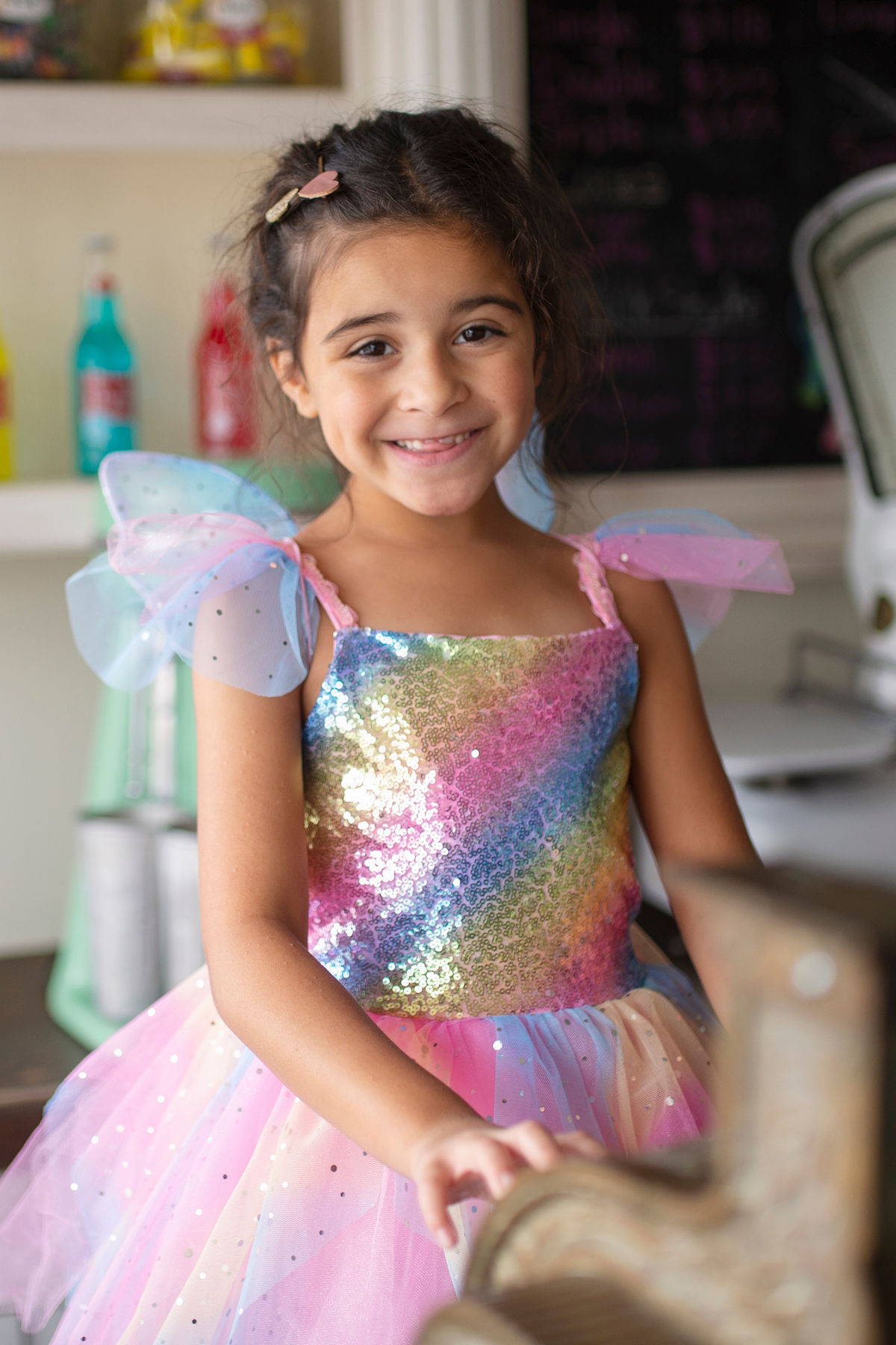 Rainbow Fairy Dress w/ Wings Cover