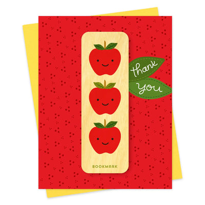 Apples Bookmark Thank You Card Preview #1