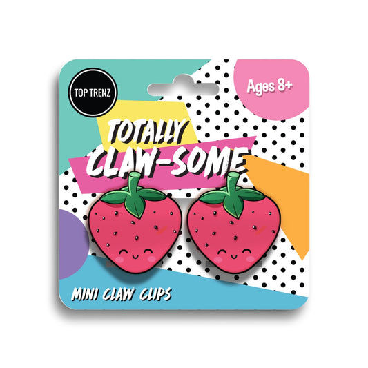 Tomfoolery Toys | Mini Strawberry Claw Clips